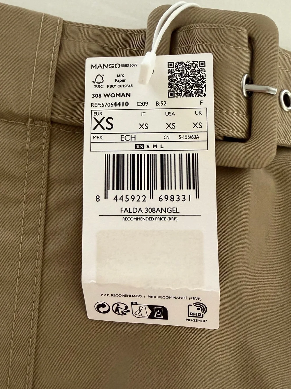 Mango Cargo Mini-Skirt With Belt - Picture 11 of 14